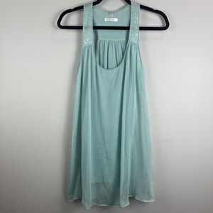 Victorias Secret Tunic Cami Dress Slip Medium‎ Blue Fairy Ethereal Y2K Flowy Top